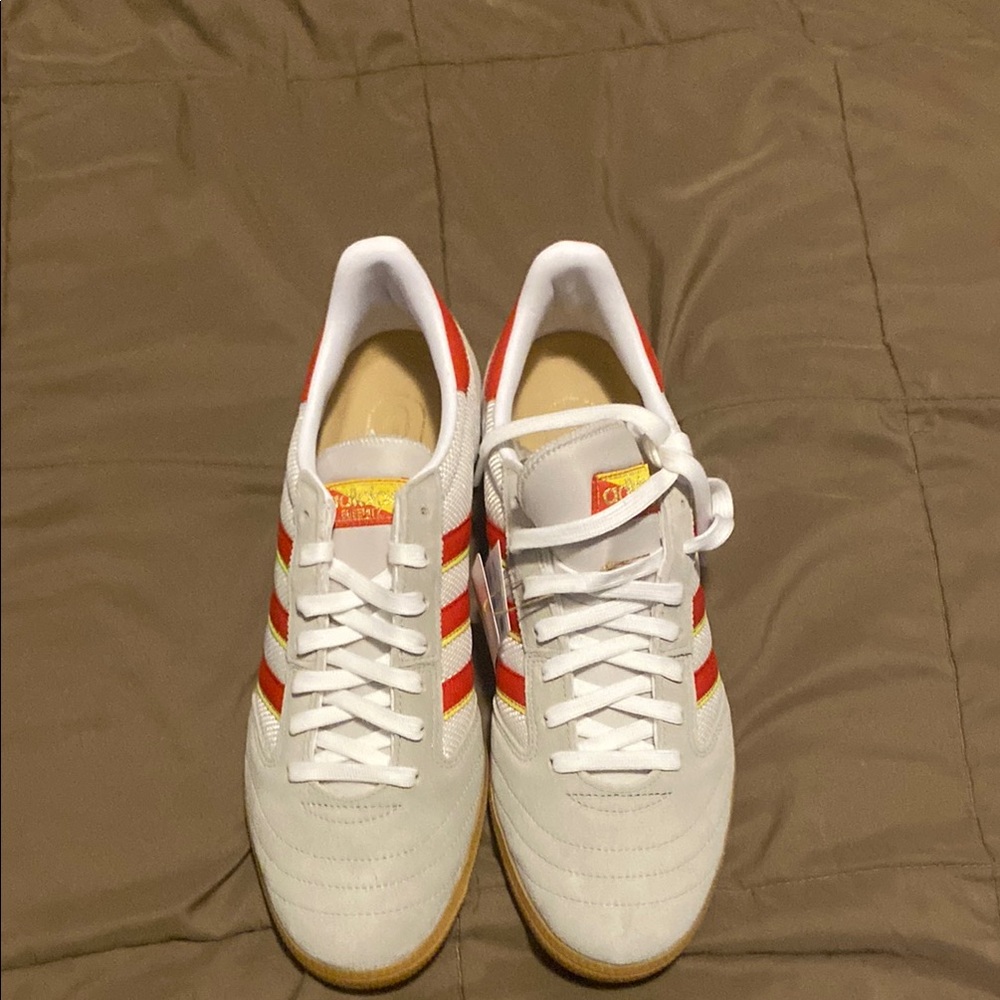 Adidas White and Red Sneakers Classic Design